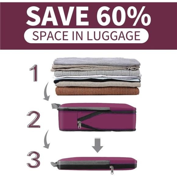 4Pack Compression Packing Cubes Travel Accessories Expandable Packing Organizers - Picture 2 of 6